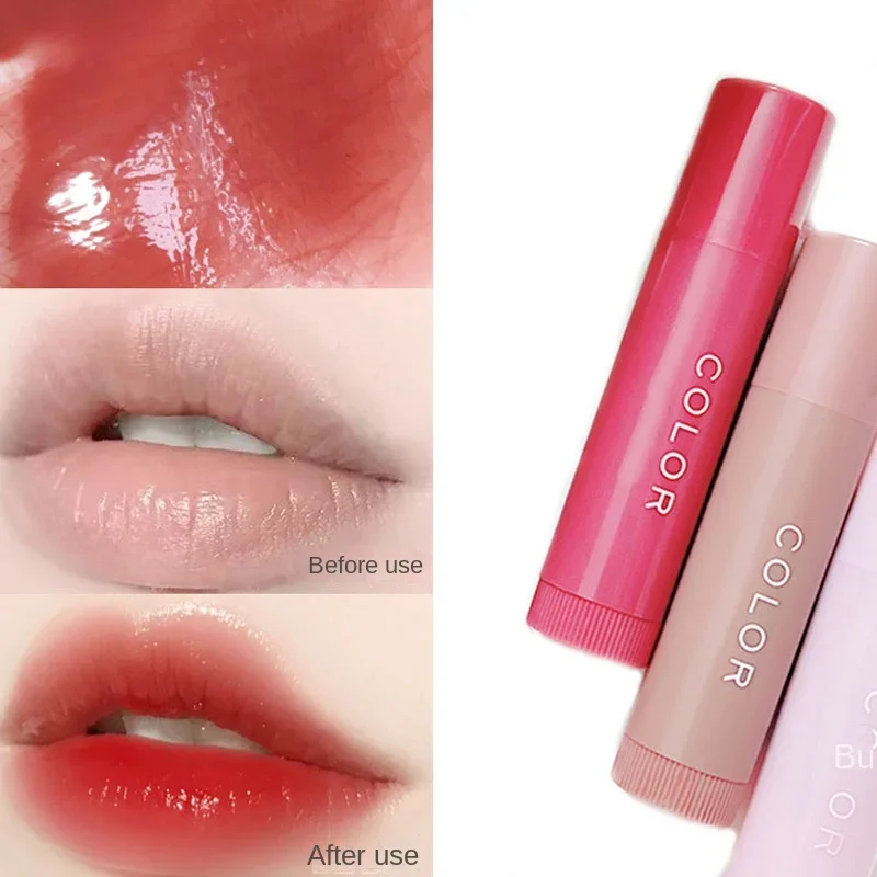 Moisturize Lip Balm Lipstick Hydrate Cute Girl Plump Lip Water Light Lip Glaze Makeup Korean Lipstick Cosmetic 3 Colors Beauty