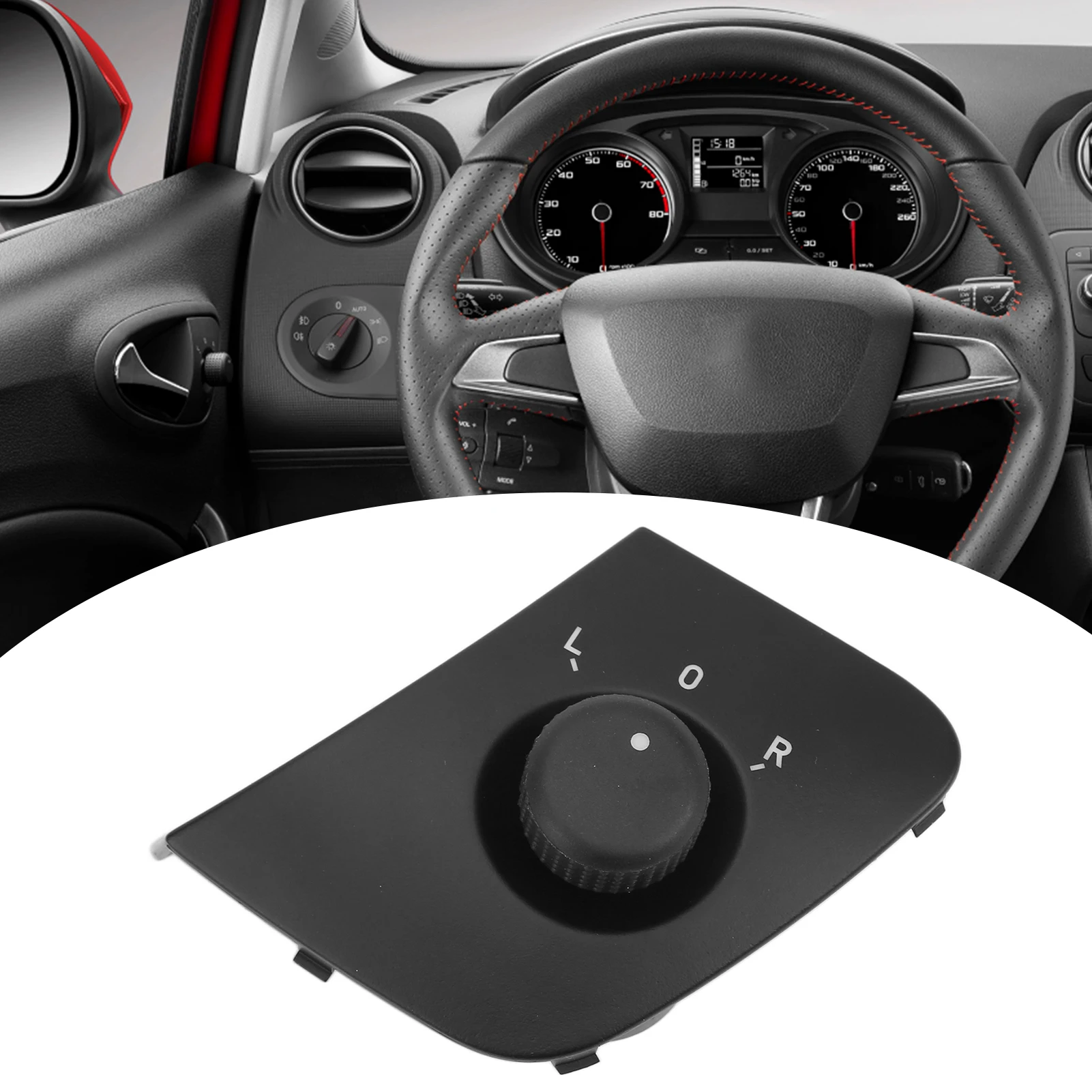 Car Rearview Mirror Control Switch Button 6J1959565A Replacement for SEAT Ibiza ST 2008‑2016