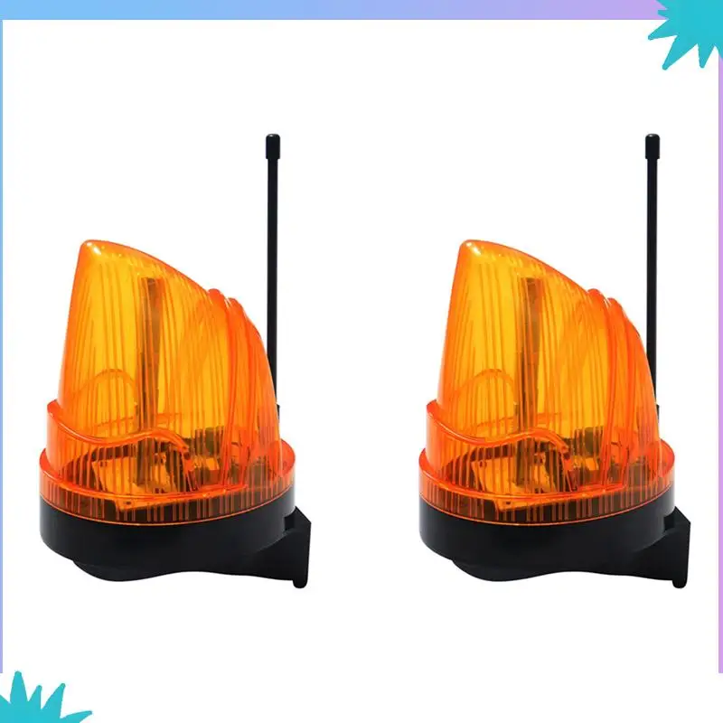 ABZW 2X 12V-220V LED 알람 빛 스트로브 깜박임 비상 경고 램프 자동 게이트 오프너에 대 한 벽 마운트