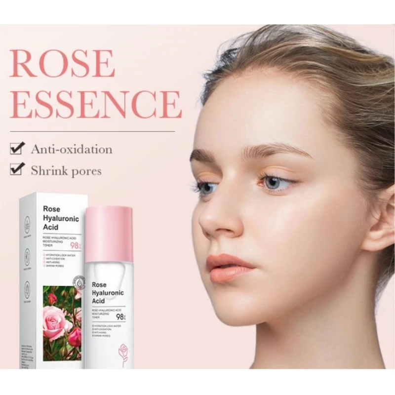 BIOAOUA Rose Hyaluronic Acid Moisturizing Face Toner Nourishing Brighten Face Color Hydrating Shrink Pores Skin Care