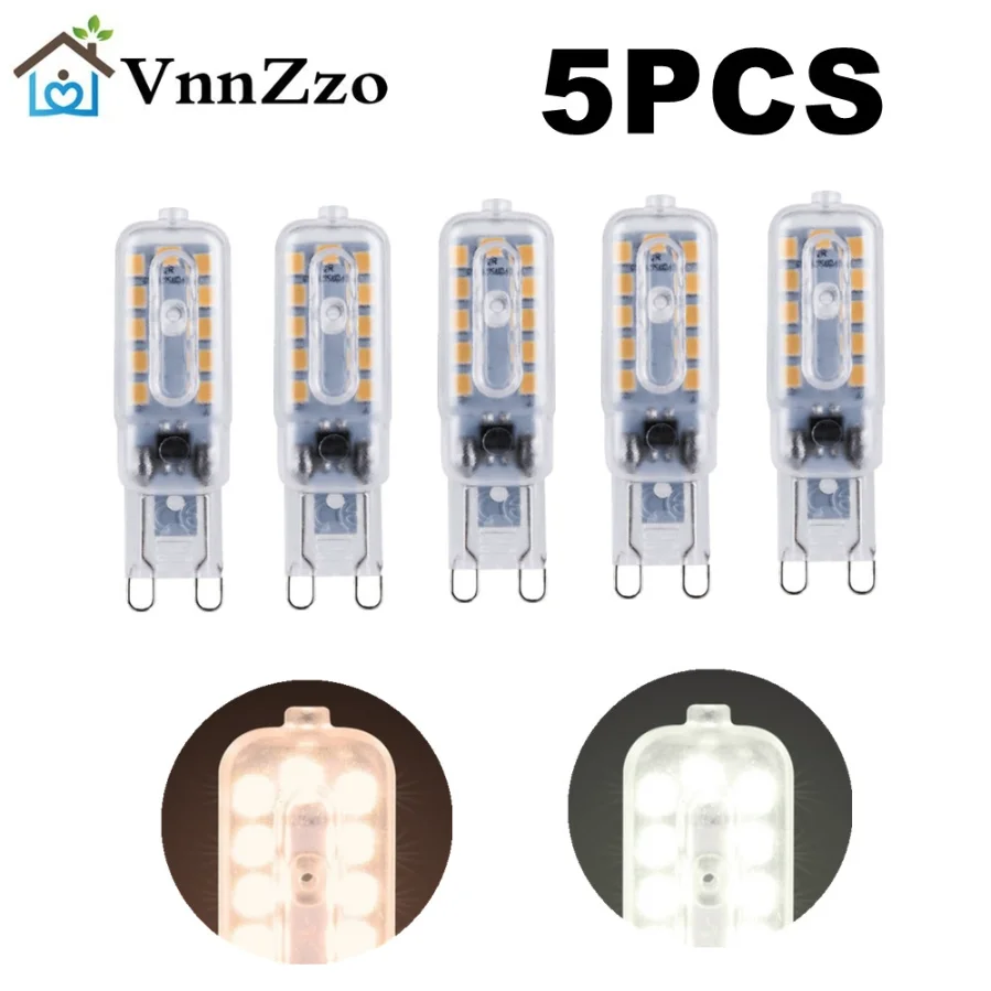 5 Pcs Super Brilhante G9 Lâmpada LED 5W 3W 220V 2835 Lâmpada Branco Frio/Branco Quente Luz de Alimentação Constante Iluminação LED Lâmpadas G9