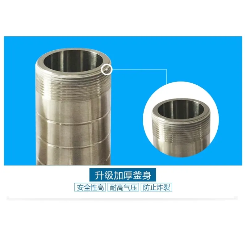 100Ml complete set of kettle with PTFE lining hydrothermal synthesis reactor stainless steel shell