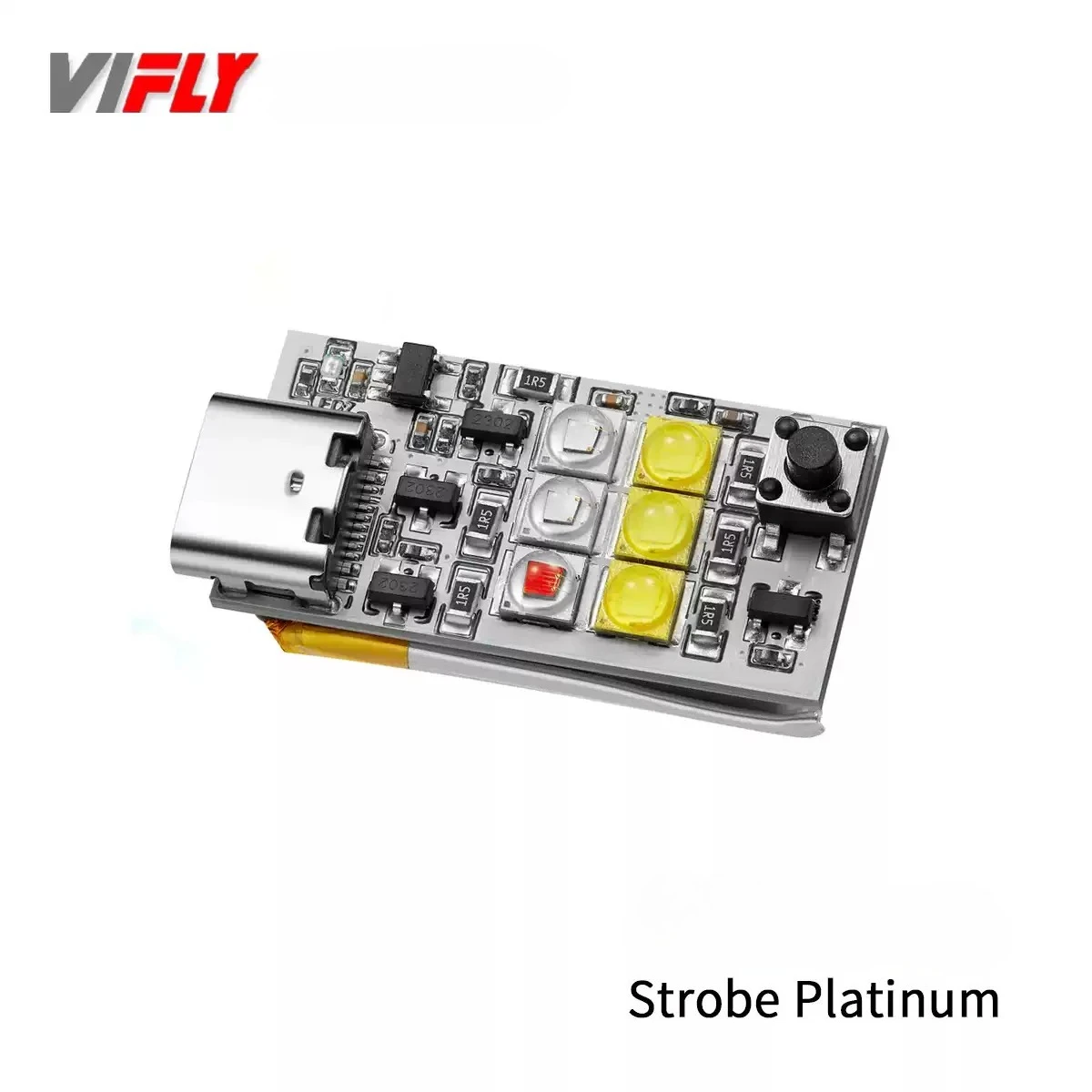 VIFLY Strobe Platinum / NovaStrobe Anti-Collision Light, 180mAh, 4H Fast Flash Runtime