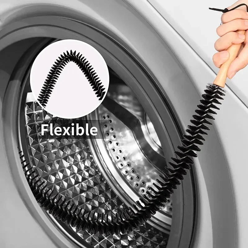 Cleaner Brush Washing Drying Machine Radiator Pipe Cleaning Brushes Flexible Bending Dust Removal Dirt Detergent Long Flexible