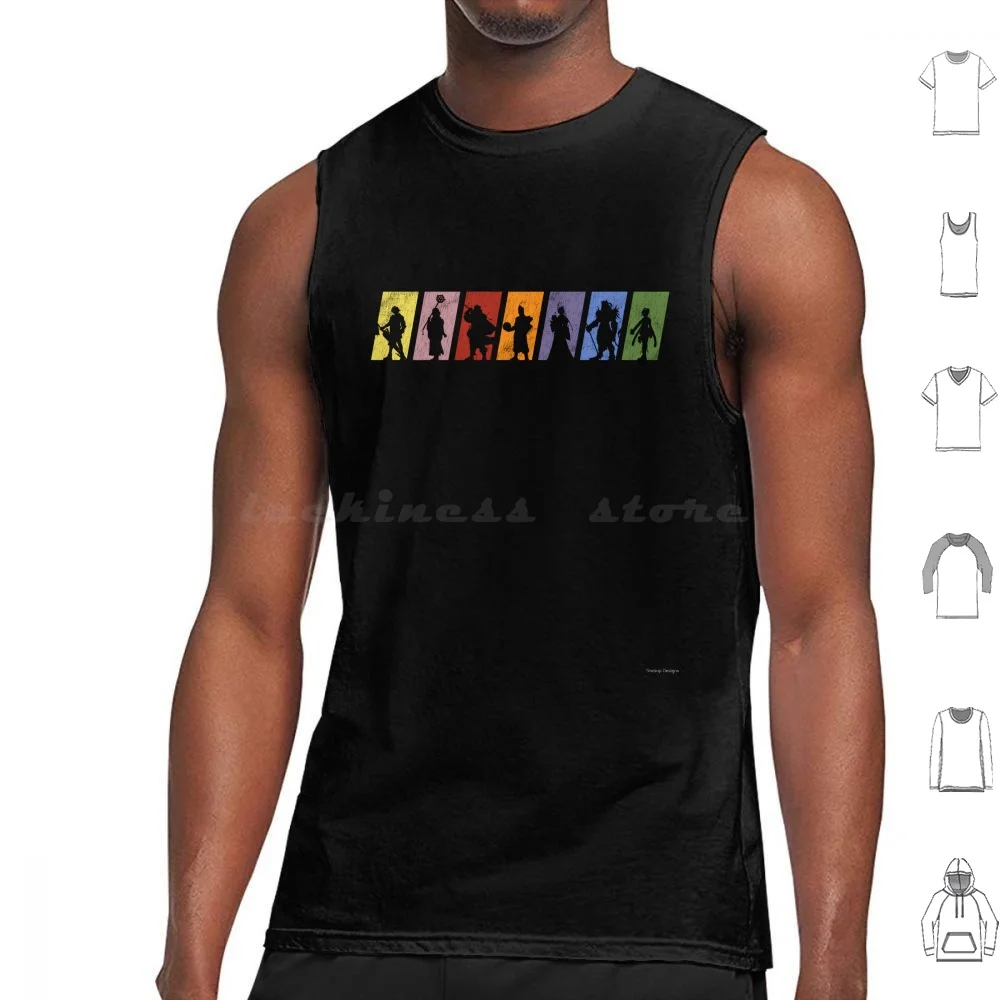 Ffx Character Silhouettes Tank Tops Print Cotton Final Fantasy X Auron Ff10 Ffx Final Fantasy Final Fantasy 10 Game Gamer