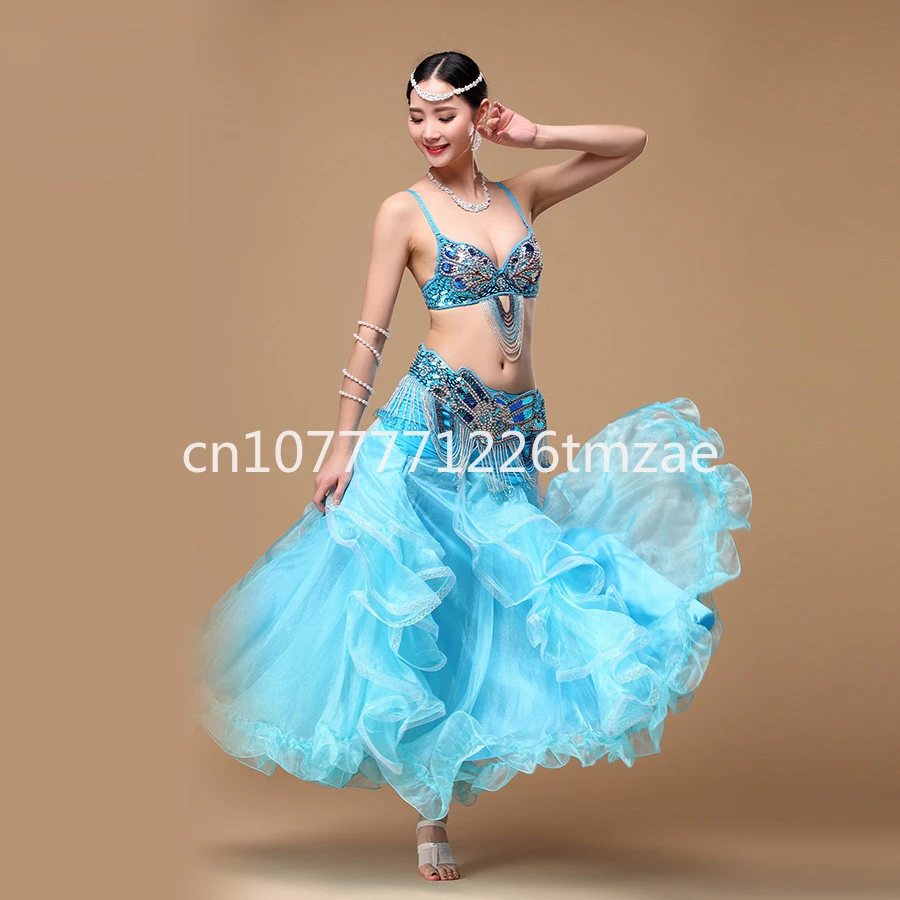 Set di prestazioni di danza del ventre costumi di prestazione nuovo tipo vestito Costume gonna anca