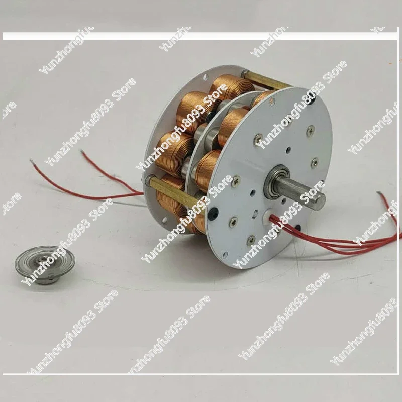 With Iron Core Multi-pole Three-phase AC Permanent Magnet Brushless 50W-60W Miniature Double-layer Disc Generator