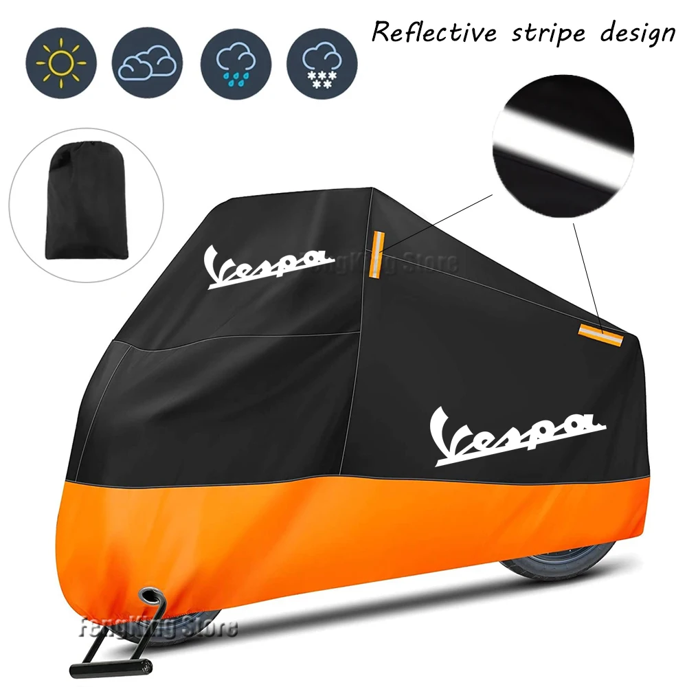 For VESPA Sprint Primara Scooter GTS 300 Piaggio Motorcycle Cover Uv Protector Dust All Season Motorcycle Waterproof Cover