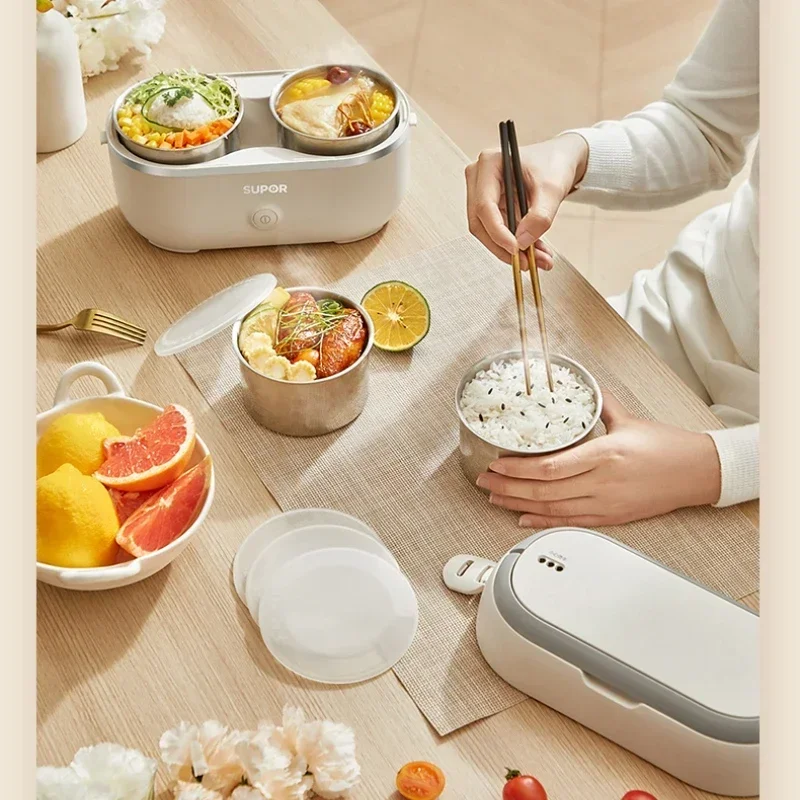 Heating Lunch Box Plug-in Electric Office Insulation 220V Electric Heating Cooking Self-Heating Bento Box Portable Lunch Machine