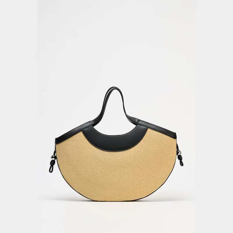 

Basket Style Bag for Women, Fashionable Top Handle Tote Bag, Summer Luxury Design Straw Shoulder Beach Bag