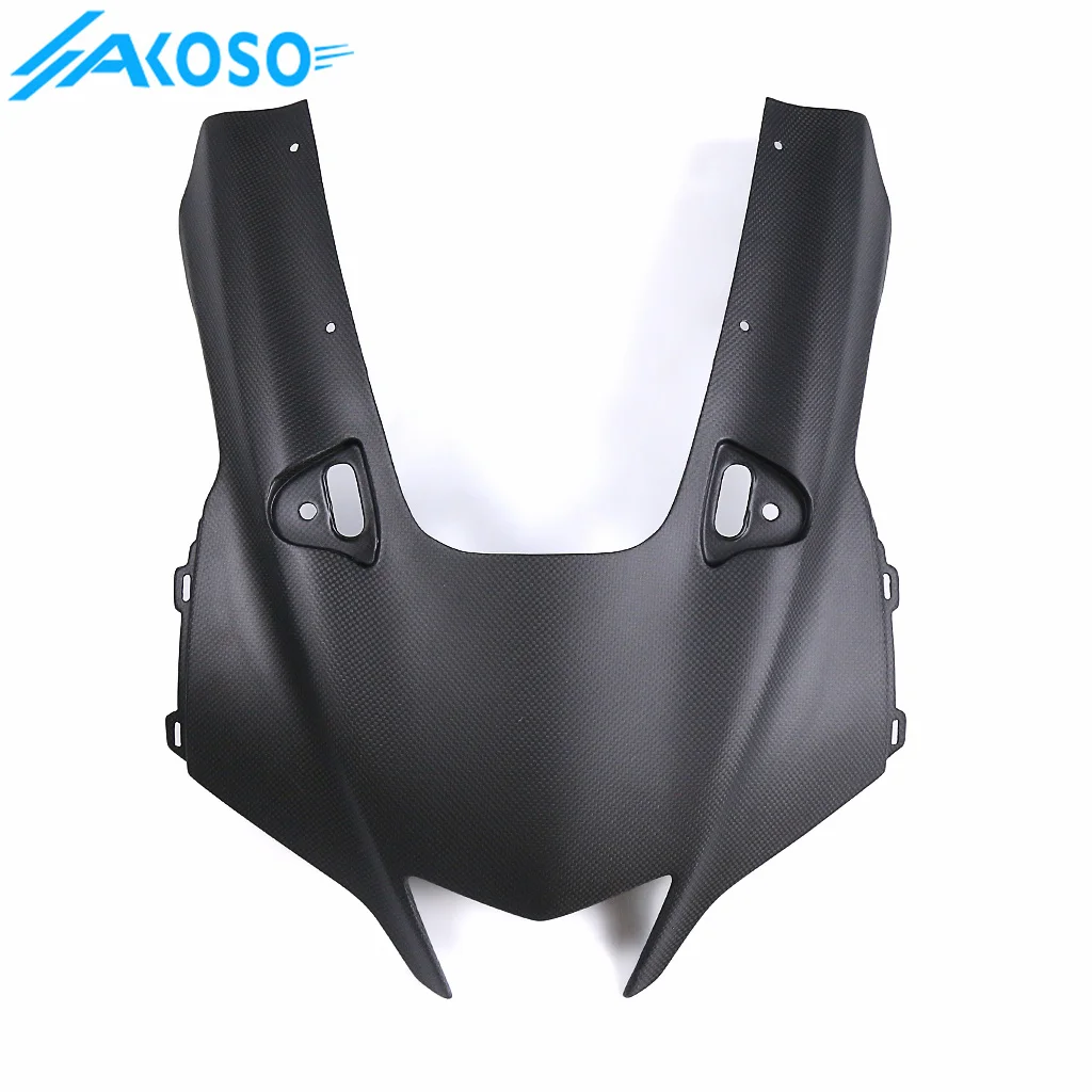 AKOSO Full Carbon Fiber Motorcycle Front Headlight Fairing Nose Panel Cowl Fairing for R1 2020 2021 2022 2023 2024