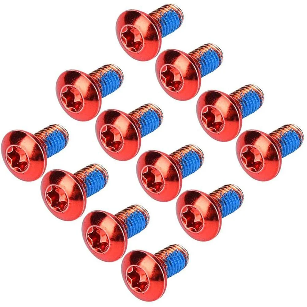 

Bicycle Screws Titanium Steel Brake Pad Screws For 6-Bolt Disc Brake Rotor Durable Rust Resistant Fasteners Mountain Bike