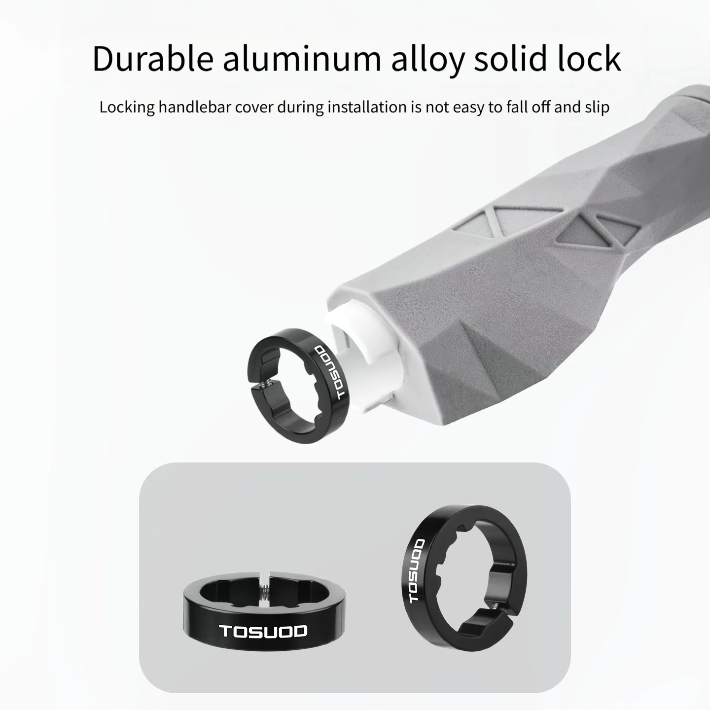 TOSUOD Bicycle Handlebar Grips Soft Non-Slip Shock-Absorbing Ergonomic Cycling Handlebar Grips TPE Aluminum Alloy Material