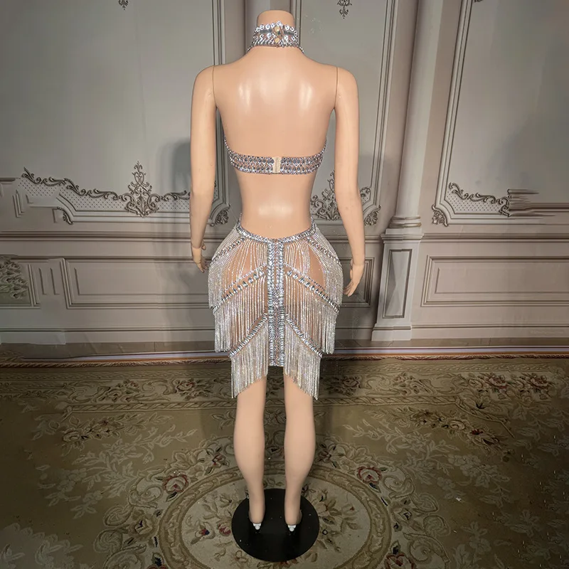 Diamond skirt evening bar nightclub dj lead singer evening dress banquet company annual meeting hosting event dress