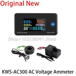 AC 50-300V 20A 100A Voltmeter Ammeter KWS Power Energy Meter LED Digital AC Wattmeter Electric Meter with Reset Function 0-100A