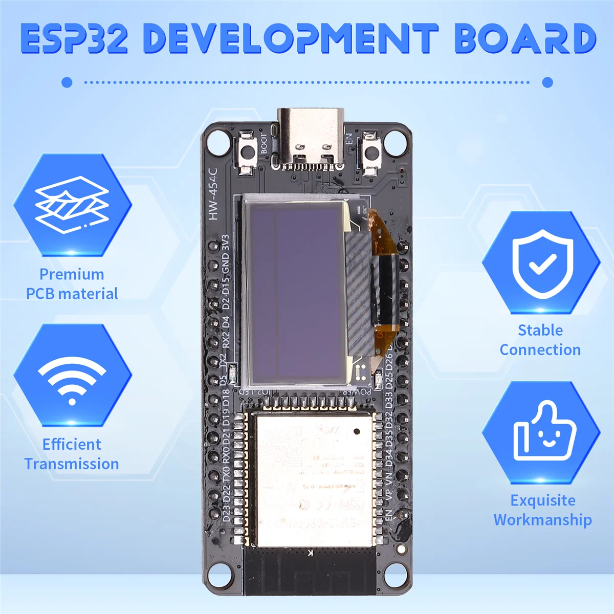

ESP32 ESP-WROOM-32 WIFI Development Board Module CH340 Type C-ABRJ
