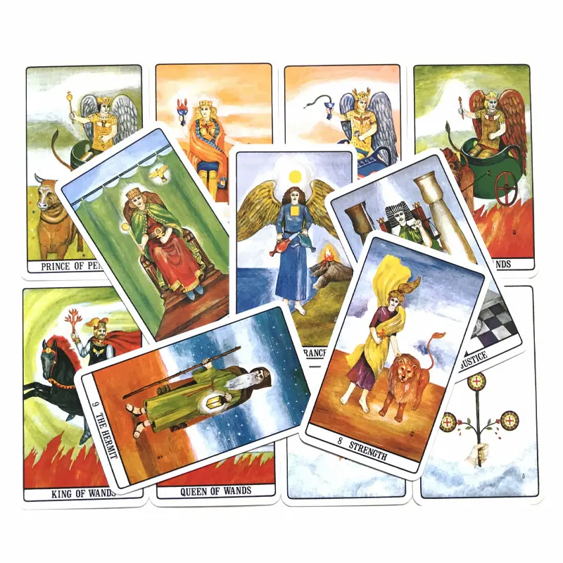 Hot sales The Golden Dawn Tarot Oracle Tarot Card Fate Divination Prophecy Card Family Party Game Toy Tarot Brochure Guide