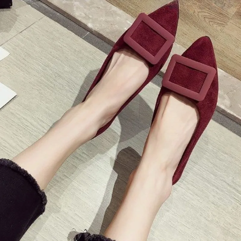 Płaskie buty damskie szpiczasty nosek formalne czarne obuwie damskie wsuwane elegancka sukienka modna wyprzedaż tanie oferta powitalna Chic