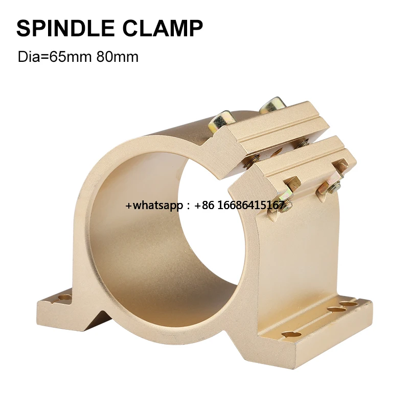 

CNC Spindle Jig 65mm/80mm Cast Aluminum Mounting Bracket Rust Proof Used For CNC Router Engraving Spindle Mounting Seat
