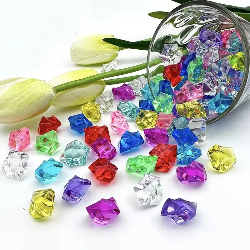 30Pcs Acrylic Crystal Diamond Gemstone Toys for Girls Colorful Treasure Chest Jewels Set Kids Birthday Gift  Christmas Gift