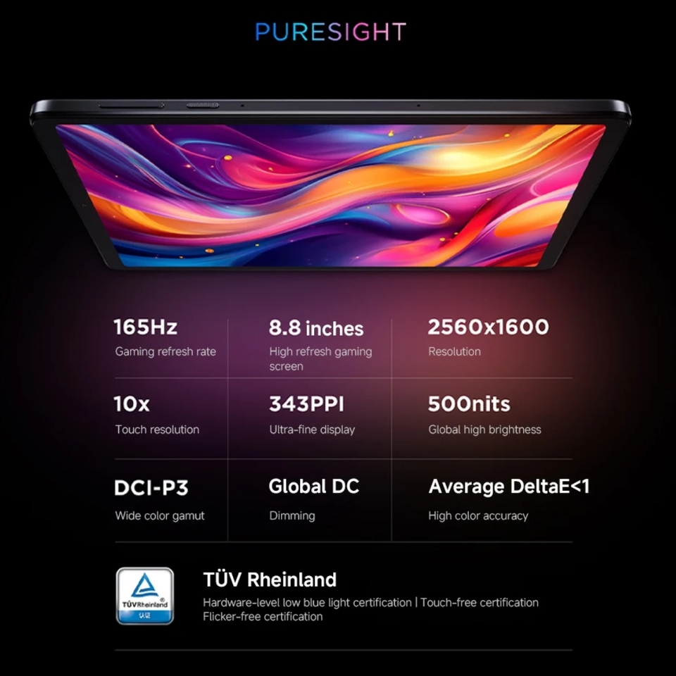  Lenovo LEGION Y700 2025 Tablet Snapdragon 8 Gen 3 Octa Core 8.8 Inch 165Hz Display Android 6550mAh 
