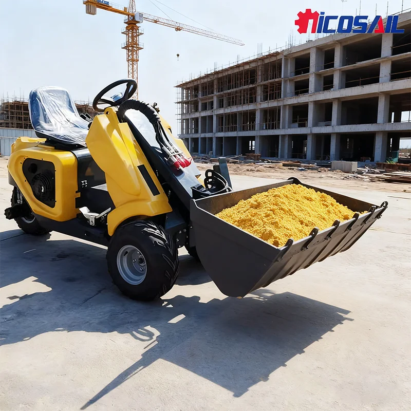 

N Mini Skid Steer Loader CE/EPA Loader With Attachment 3 Wheel Mini Skid Steer Loader Cheap Price Low Price