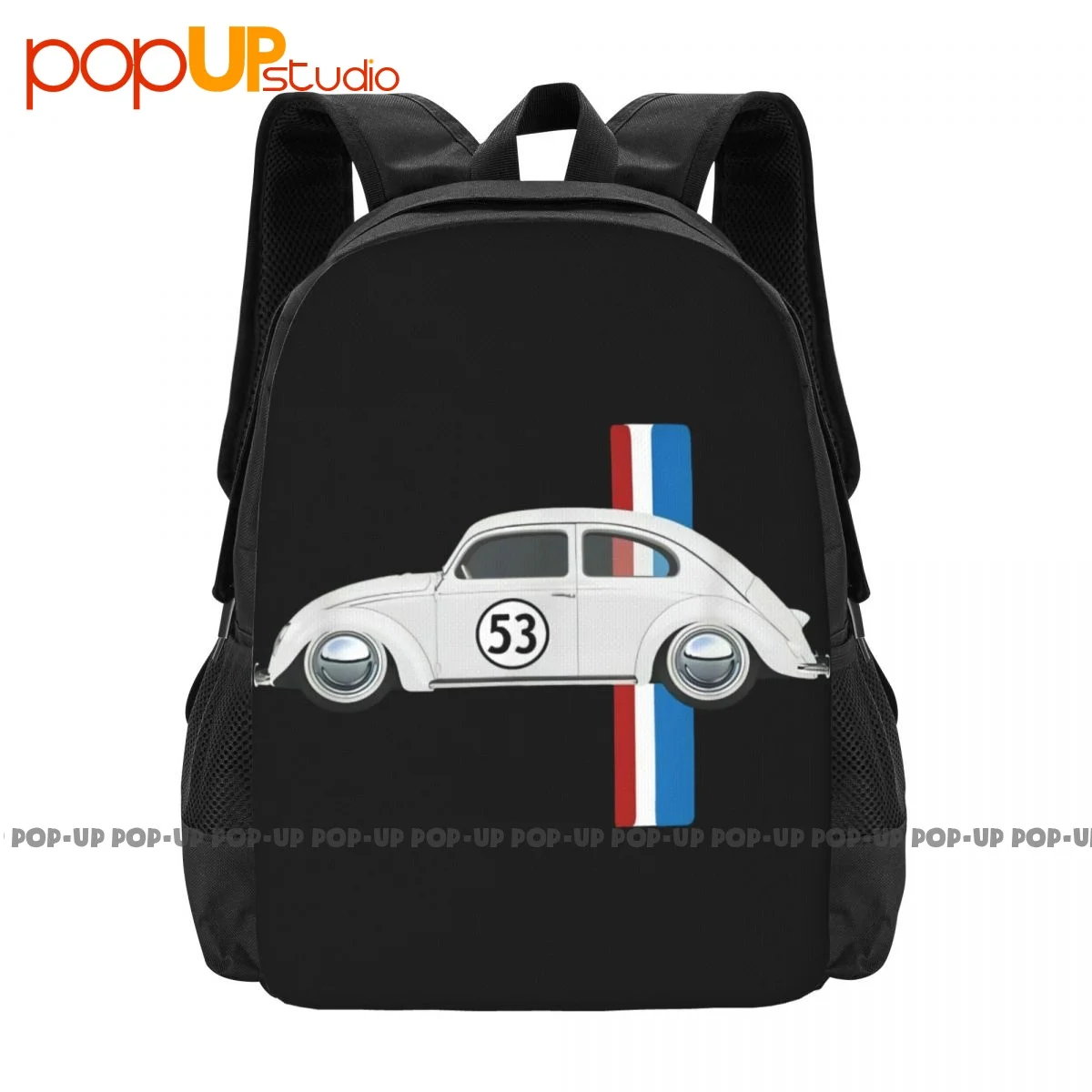 Classic Vintage Car Oldtimer 53 Bug Buggy Beetle Herbie Backpack Large Capacity Bookbag Eco Friendly