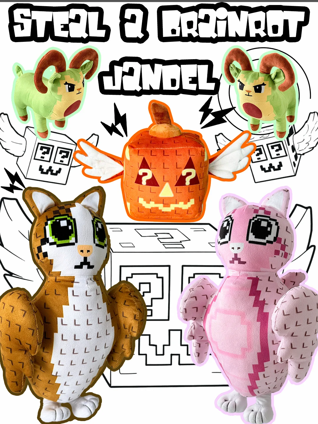 

New Steal A Brainrot Sammy Jandel Plush Hot Game Peripheral Plushie Cute Cartoon No. 9 House Stuffed Doll Toy Gamer Fans Gift