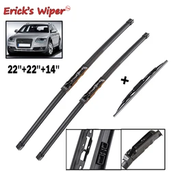 Erick's Wiper LHD Front & Rear Wiper Blades For Audi A6 C6 2004 - 2011 Windshield Windscreen Window Rain Brushes 22