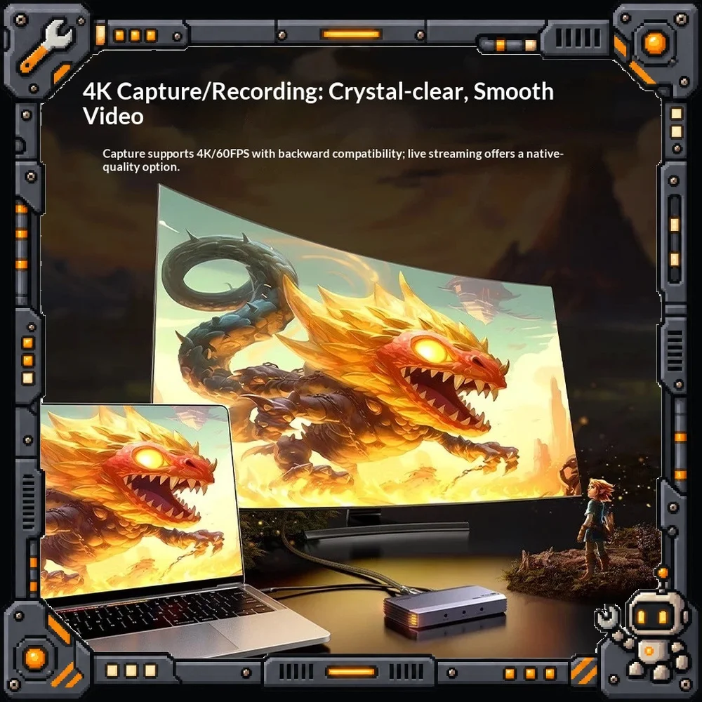 UGREEN CM700 HDMI Video Capture Card 4K 60Hz 240Hz HDR Loop Out for Gaming Streaming Meeting