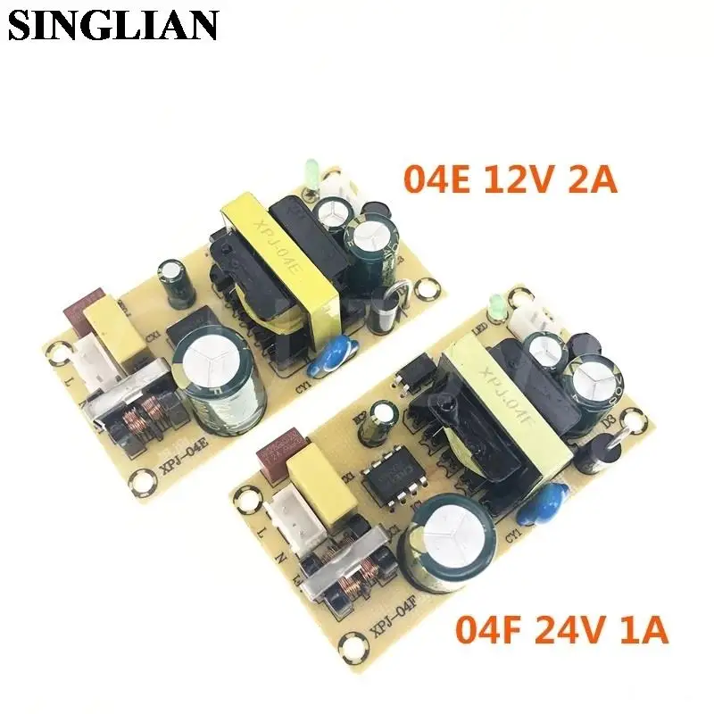 AC-DC 200V to 12V 2A 24V 1A Switching Power Supply Module Bare Circuit AC100-265V to DC12V2A DC24V1A Board for Replace/Repair