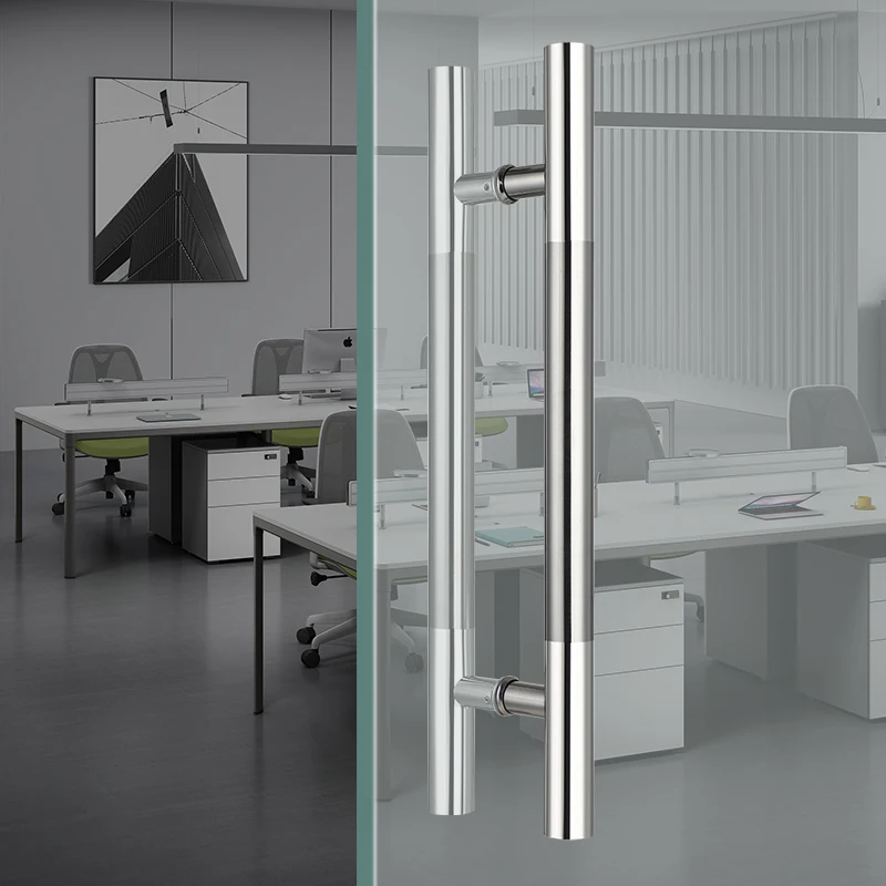 

100CM Glass Door Handles Stainless Steel Barn Doors Pull Handle Set Shower Door Hardware Fittings