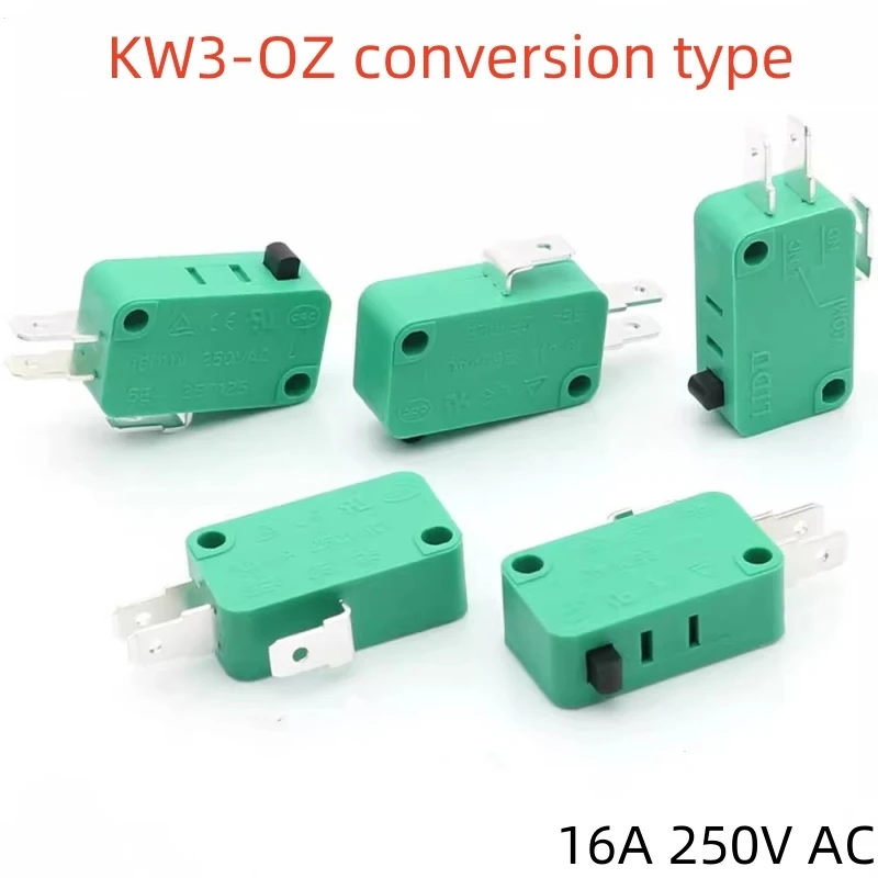 

1/5PCS KW3-OZ conversion type curved foot large micro switch tripod, travel limit switch jog button button without handle
