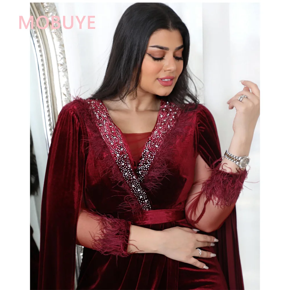 MOBUYE-Robe de Bal Élégante pour Femme, Tenue de Soirée à la Mode Arabe, Dubaï, 2024