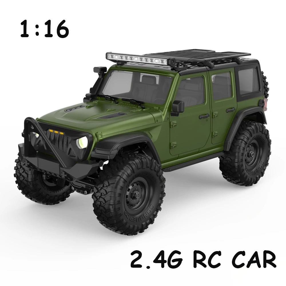 

4WD 1:16 Remote Control Car With LED Light 2.4G Remote Control Climbing Buggy Rc Vehicle RC Truck Toy RC Crawler Gift for Boy