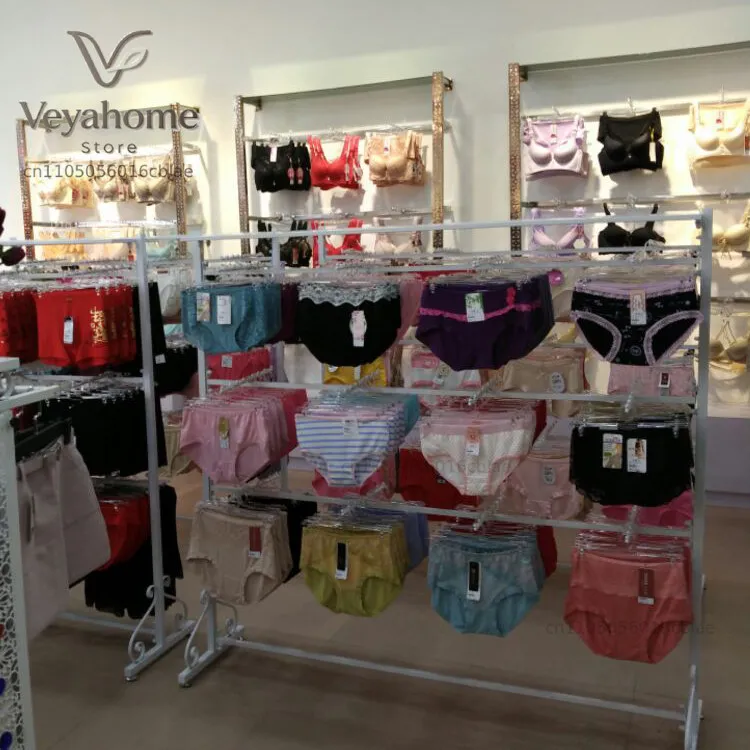 Underwear shelf, bra display , floor-to-ceiling display rack, underwear store double-sided mid-island rack