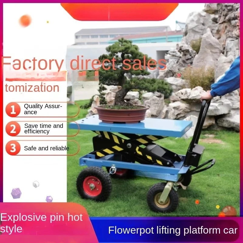 Bonsai idraulico a mano spinta piastra idraulica camion di sollevamento preferenziale 500 kg forbici piattaforma di sollevamento camion per prato mobile