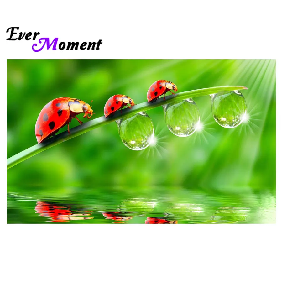 

Ladybugs Embroidery Full Square Diamond 5D DIY Diamond Painting Cross Stitch Rhinestone Mosaic Painting Home Decor Gift ASF640