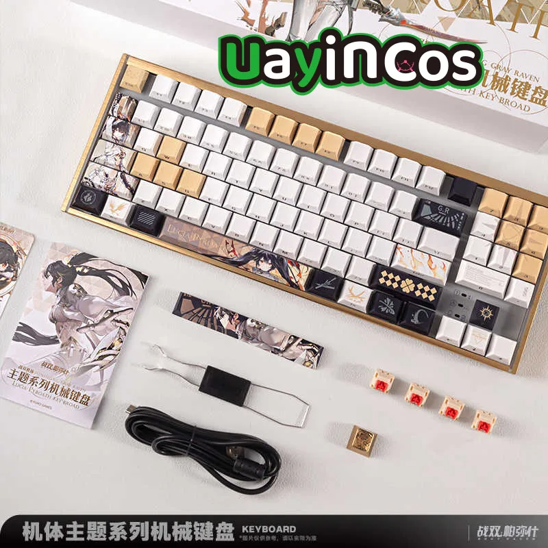 Offizielle Bestrafung: grauer Rabe lucia mechanische Tastatur RGB Gaming Tastatur Anime Figur Requisiten Puppe Spiel Zubehör Spielzeug für Ki