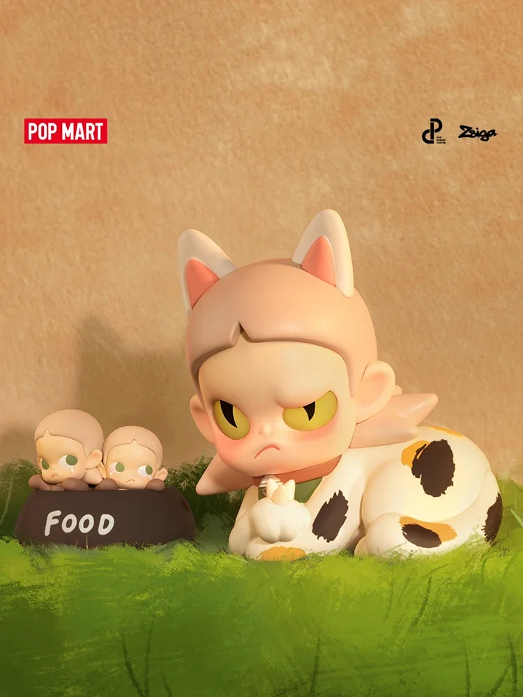 POP MART Zsiga's Picky Cat Handle Original Limited Elevator Collectible Kawaii Doll Action Figure Toy Mystery Box