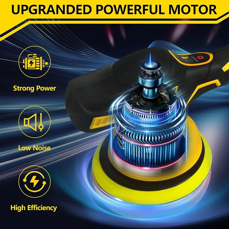 Cordless Car Buffer Polisher for 20V Battery Handheld Waxer Polisher Tool view 4