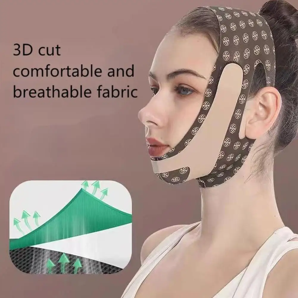 Chin Up Masker V Line Vormgeving Gezichtsmaskers Gezicht Beeldhouwen Masker Gelaatsriem Rimpel Anti Afslankband Slaap Gezicht A7w1