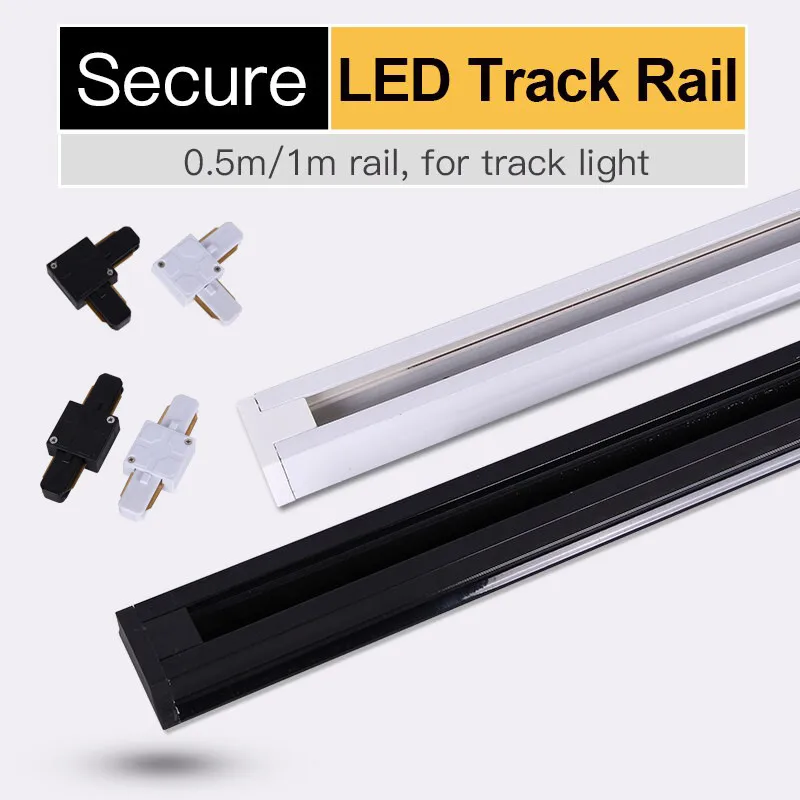 

LED Track Light Rails 2 Wire Electrified Rail 0.5M 1M With Spot Led Track Lamp Lighting For Home Clothing Store Spot Light