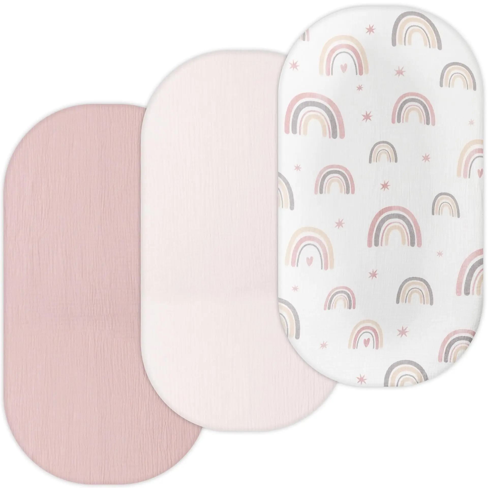 3 Pack Crib Sheets Fitted Crib Sheets for Standard Crib Mattress and Toddler Mattress Ultra Soft Breathable Washable Polyestert