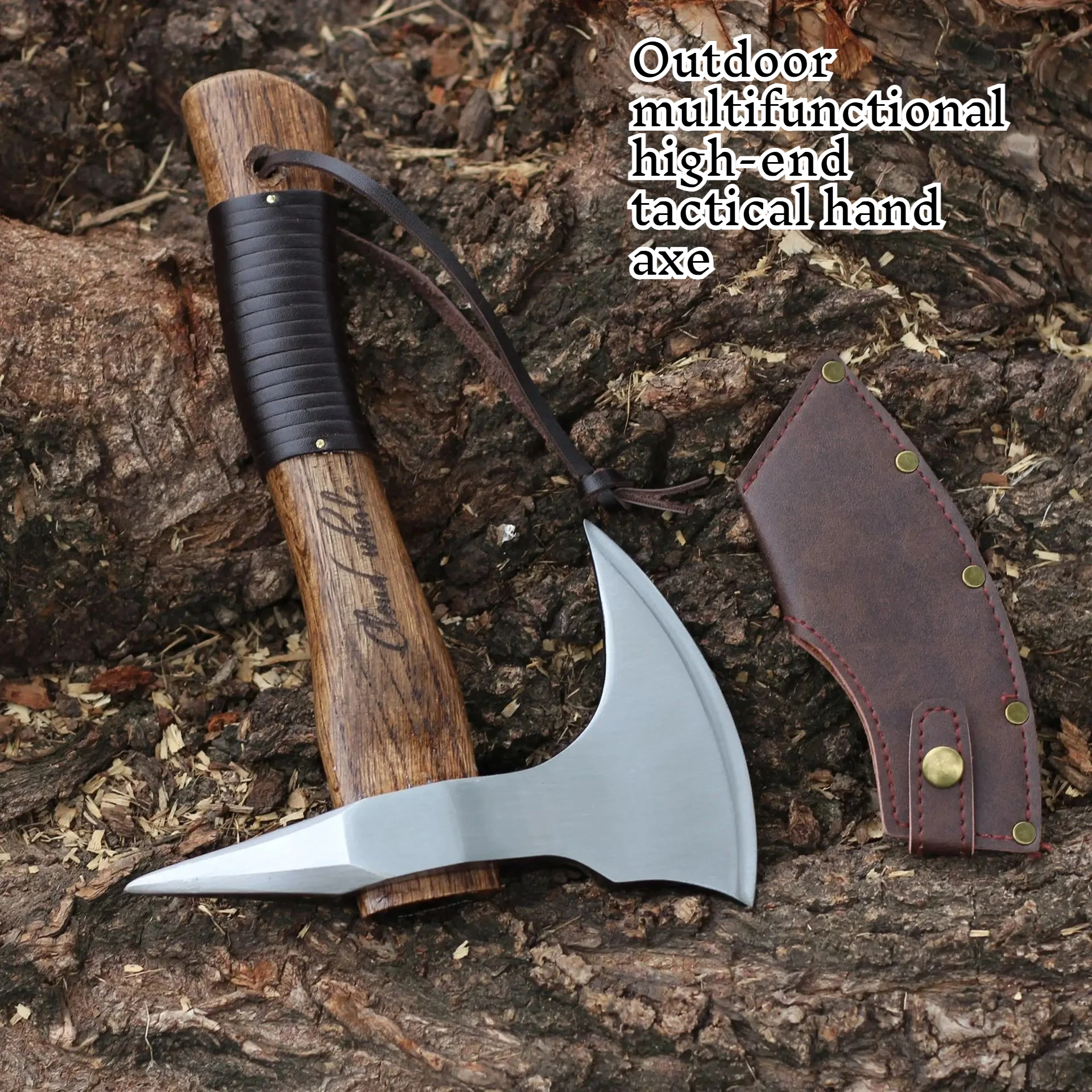 New Craft Qinggang Wood Tactical Hand Axe Outdoor Camping Adventure Chopping Axe Firefighting Survival Cutting EDC Equipment