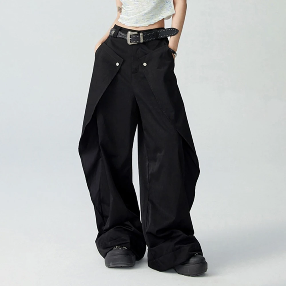 

Зимние мужские брюки прямого кроя в стиле пэчворк, американский ретро-стиль, модные, повседневные, свободные, простые, нишевые мужские брюки в стиле High Street