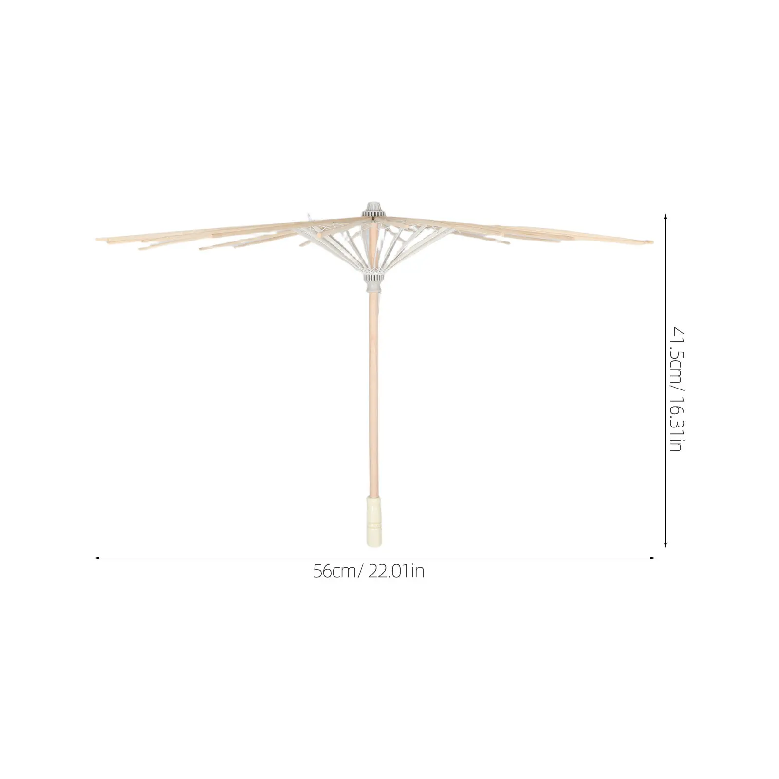 Bamboo Paper Umbrella Frame Handmade Stable Oiled Paper Parasol Bone Replacement for DIY Stage Photography Prop Decorative