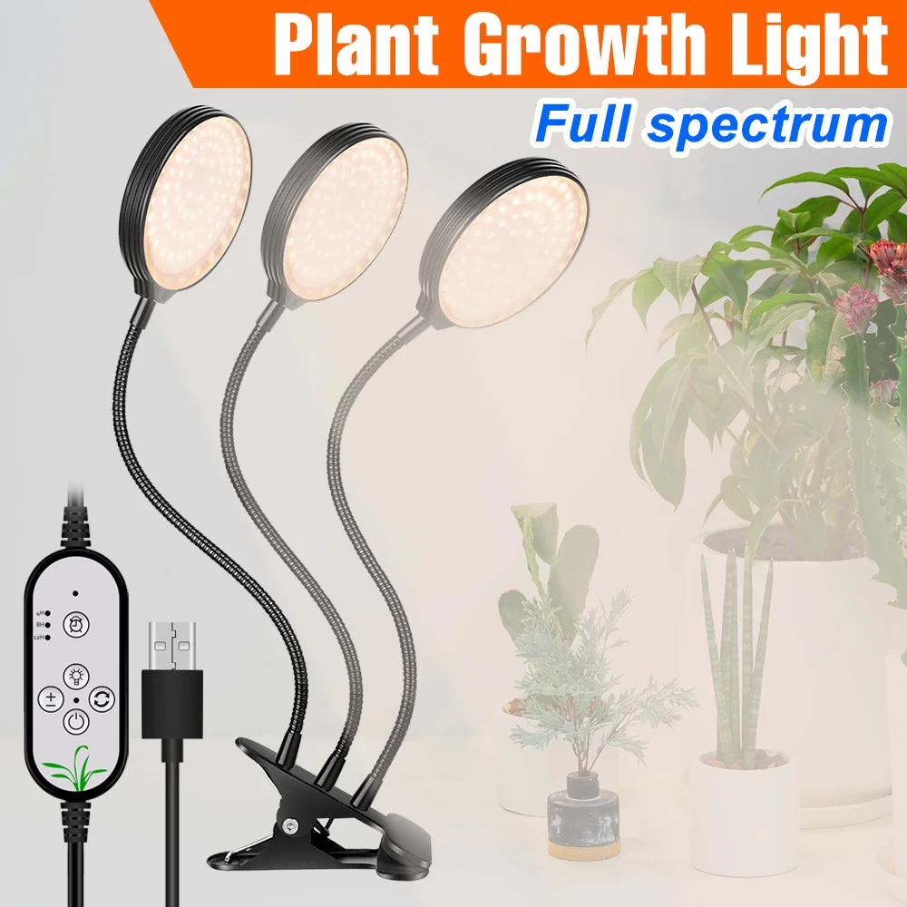 

LED Grow Light USB 5V Grow Light Bulb LED Full Spectrum Phyto Lamp 3 Lighting Modes For Greenhouse Seedlings Flower Grow Tent