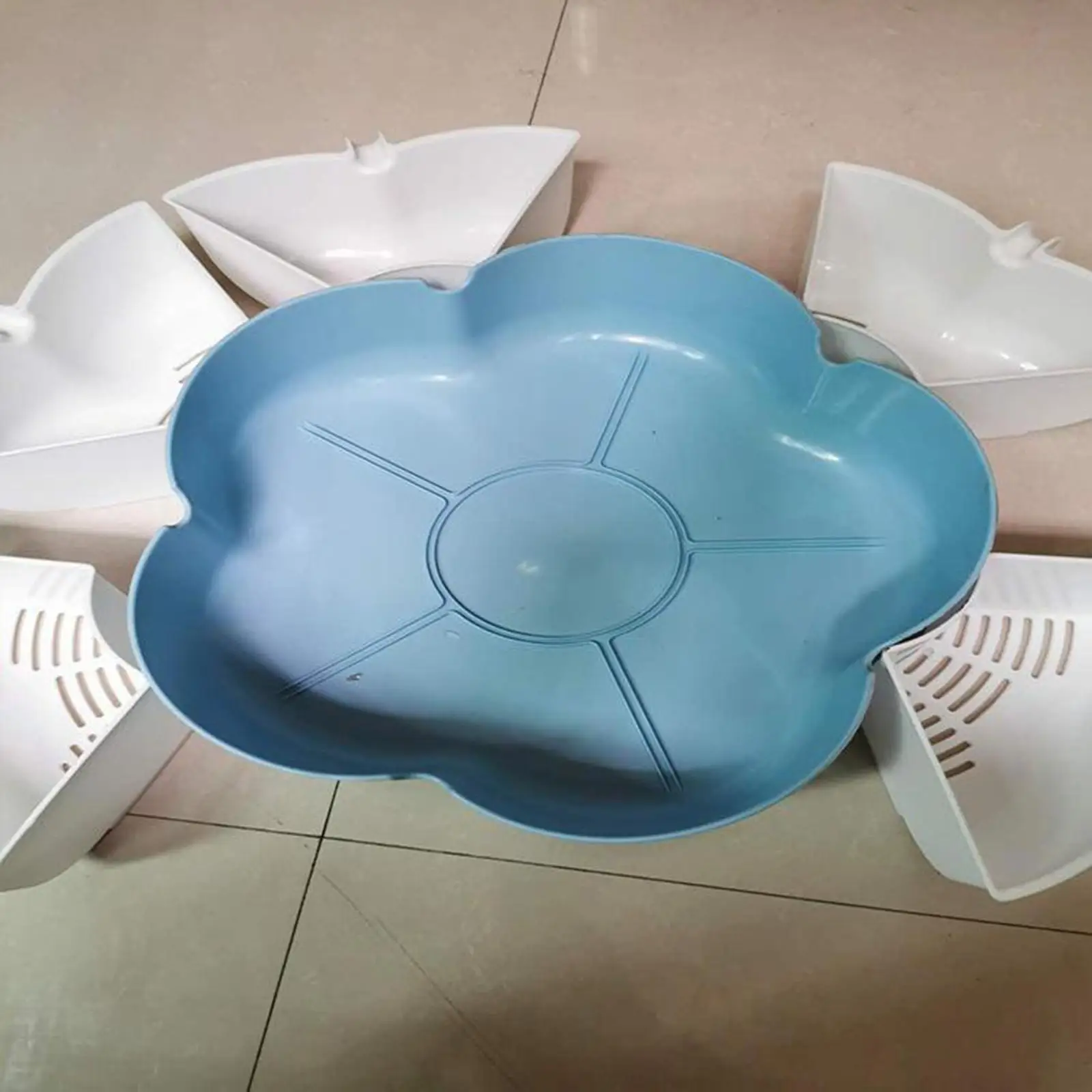 Rotatable Plastic Fruit Vegetable Strainer Colander Drainer Basket for Kitchen Sink Pasta Veggie Wash Dish Tub