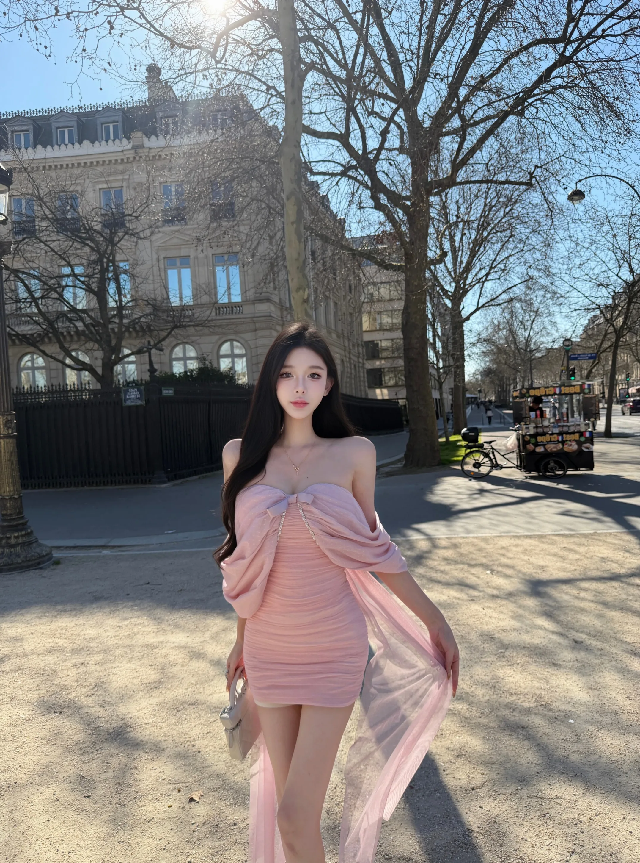 

Женское модное платье Chen nduo Sweet Heart Gift e Pink Sve Me Pure Desire без бретелек, весна 2026
